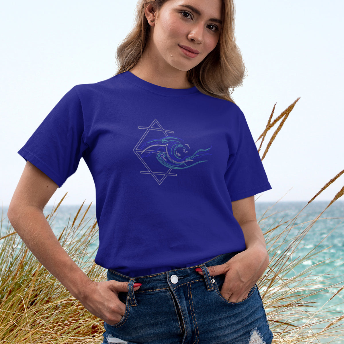 Pre-Order Summer Waves Ladies T-shirt. Two colours available